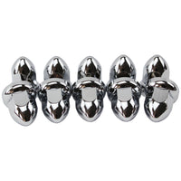 MRJLK 33mm Chrome ABS Plastic Push-on Bullet Flanged Lug Nut Covers Pack of 10