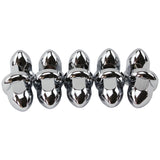 MRJLK 33mm Chrome ABS Plastic Push-on Bullet Flanged Lug Nut Covers Pack of 10