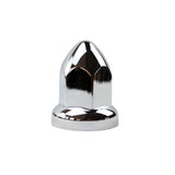 MRJLK 33mm Chrome ABS Plastic Push-on Bullet Flanged Lug Nut Covers Pack of 10