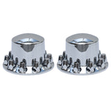 Standard Chrome ABS Rear Axle Covers Kit Hubcaps with 20 Pieces 33mm Thread on Lug Nut Covers for Semi Trucks