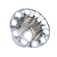 Flat Top Chrome ABS Complete Axle Cover Kit Hubcap with 60 Pieces 33mm Thread on Lug Nut Covers for Semi Trucks