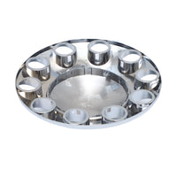 Standard Chrome ABS Complete Axle Cover Kit Hubcaps with 60 Pieces 33mm Thread on Lug Nut Covers for Semi Trucks