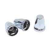 Standard Chrome ABS Complete Axle Cover Kit Hubcaps with 60 Pieces 33mm Thread on Lug Nut Covers for Semi Trucks