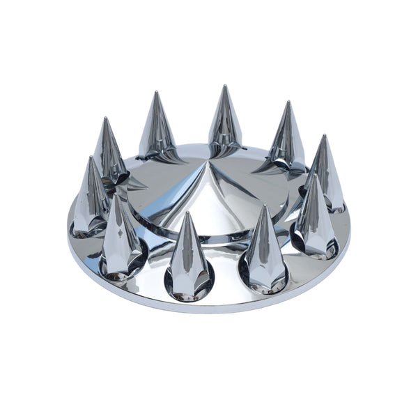 Complete Chrome Pointed Axle Cover Kit with Spiked Lug Nut Covers