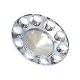 Spiked Chrome ABS Front Axle Covers Kit Hubcaps with 20 Pieces 33mm Thread on Lug Nut Covers for Semi Trucks